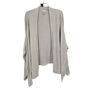 Barefoot Dreams CozyChic Ultra Lite Open Cardigan Poncho OS Oatmeal Beige Comfy